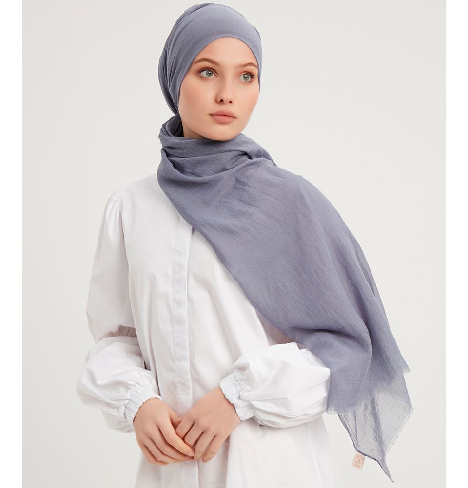 Modefa Shawl Slate Blue Comfort Hijab Shawl - Slate Blue