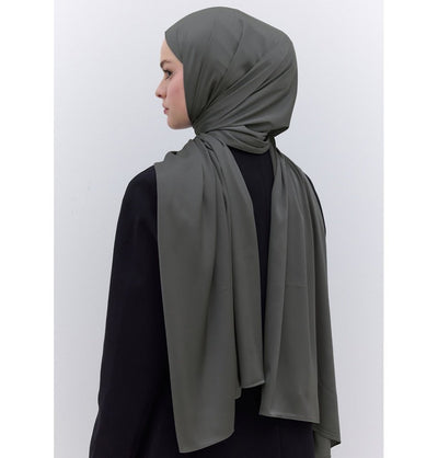 Modefa Shawl Smokey Grey Satin Elegance Shawl Hijab - Smokey Grey
