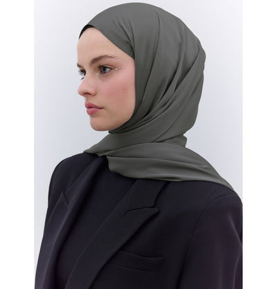 Modefa Shawl Smokey Grey Satin Elegance Shawl Hijab - Smokey Grey