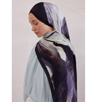 Modefa Shawl Smokey Rami Lightweight Hijab Shawl Color Waves - Smokey