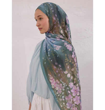 Modefa Shawl Soft Blue Rami Lightweight Hijab Shawl Wisteria - Soft Blue
