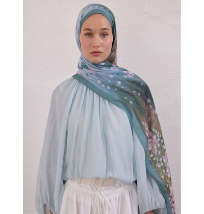 Modefa Shawl Soft Blue Rami Lightweight Hijab Shawl Wisteria - Soft Blue