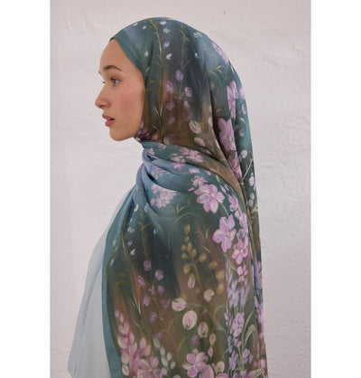 Modefa Shawl Soft Blue Rami Lightweight Hijab Shawl Wisteria - Soft Blue