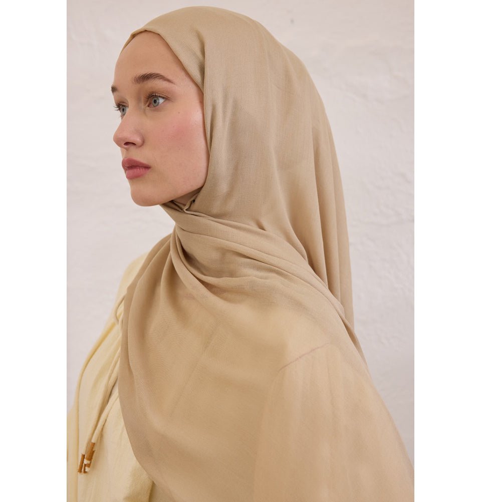 Modefa Shawl Soft Sand Everyday Basic Soft Viscose Shawl Hijab - Soft Sand