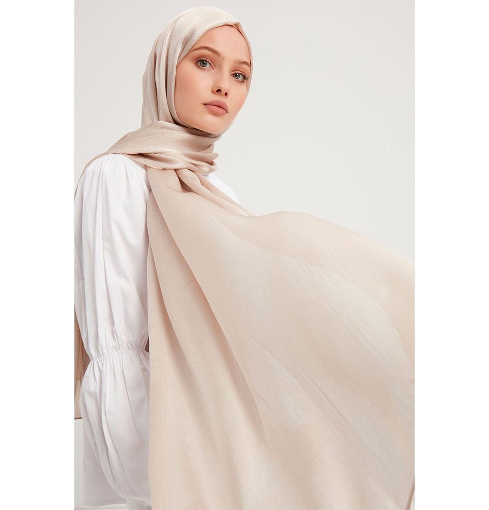 Modefa Shawl Stone Beige Shine Shawl - Stone Beige