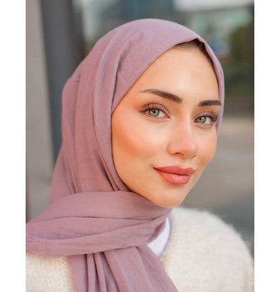 Modefa Shawl Taro Purple Premium Knit Cotton Hijab Shawl - Taro Purple