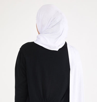 Modefa Shawl White Soft Jersey Shawl Hijab - White