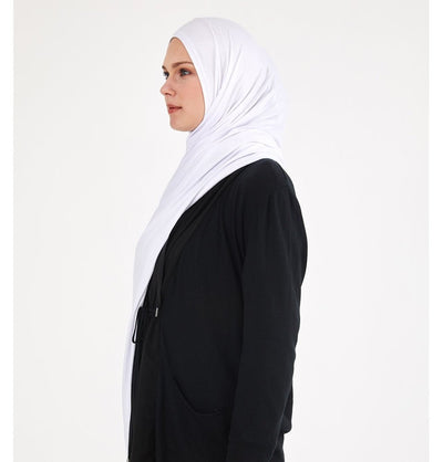 Modefa Shawl White Soft Jersey Shawl Hijab - White
