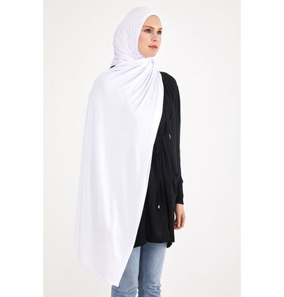 Modefa Shawl White Soft Jersey Shawl Hijab - White