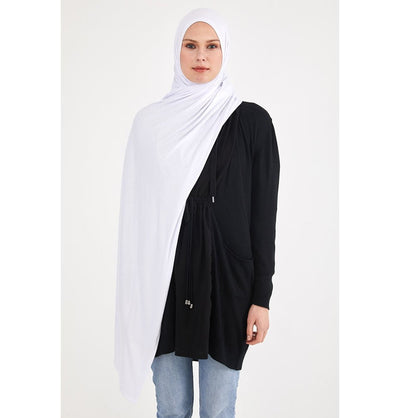 Modefa Shawl White Soft Jersey Shawl Hijab - White