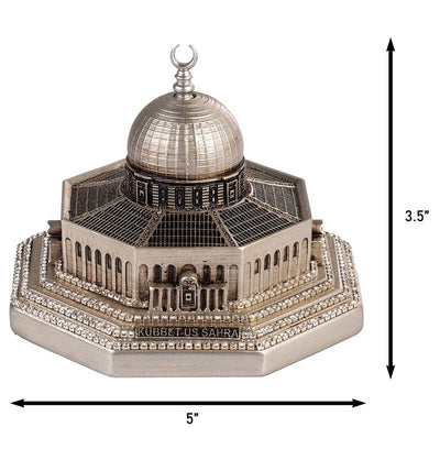 Modefa Silver Islamic Table Decor Al Aqsa Dome of the Rock Replica - Silver Small