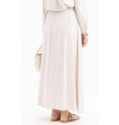 Modefa Skirt Modern Muslim Women's Casual Viscose A-Line Skirt - M62080 Stone Beige
