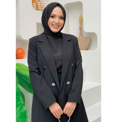 Modefa Suit Modefa Modest Women's Relaxed Fit Blazer with Pants - Black
