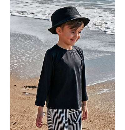 Modefa Swimsuit Boy's Modest Swim Shirt - MT2450 Black