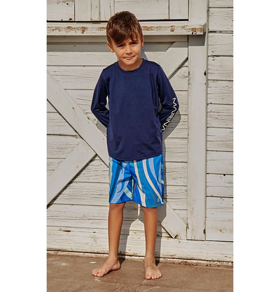 Modefa Swimsuit Boy's Modest Swim Shorts - MB2435 Blue