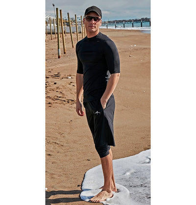 Modefa Swimsuit Men's Modest Swim Shorts - MS2401 Black