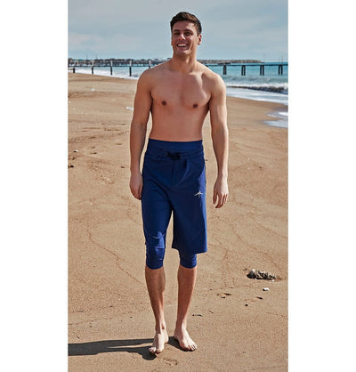 Modefa Swimsuit Men's Modest Swim Shorts - S2402 Nautical Blue