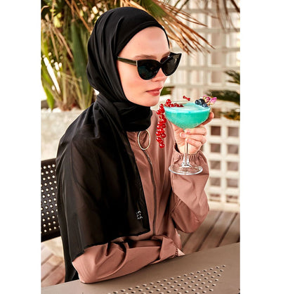 Modefa Swimsuit Women's Swim Cap Shawl Hijab - MB2401 Black