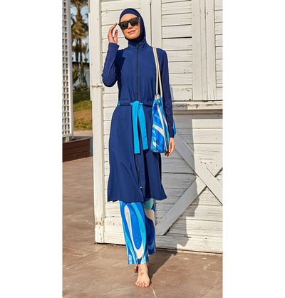 Modefa Swimsuit Women's Two Piece Full Coverage Modest Swimsuit - 25M2428