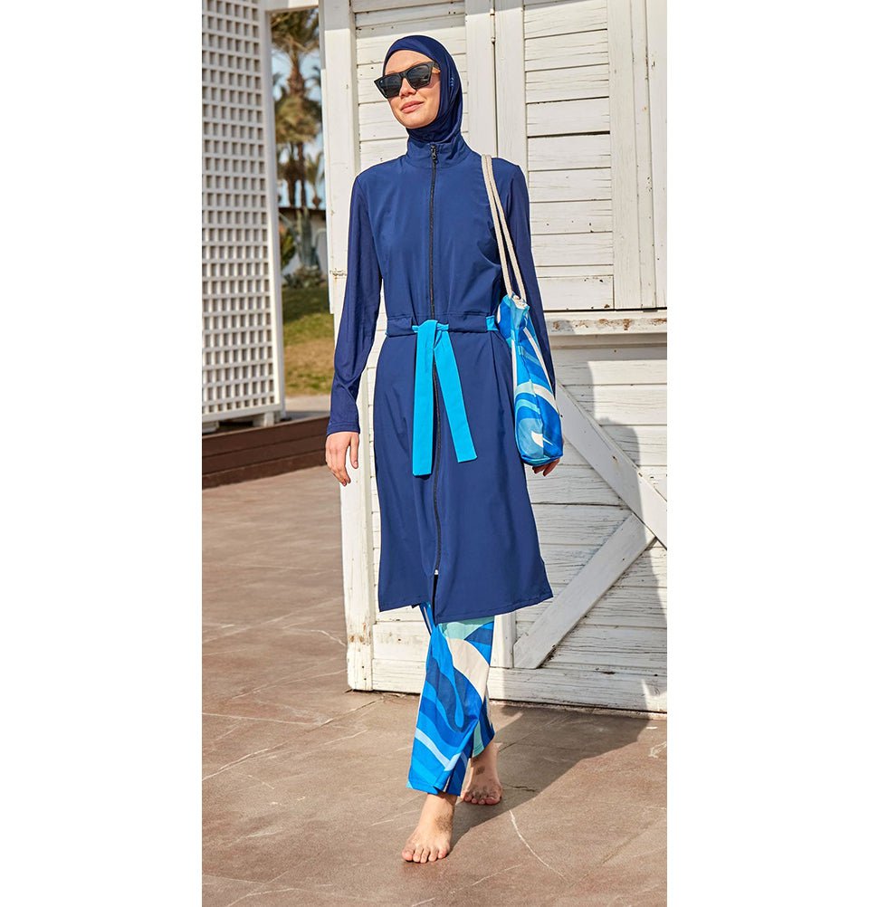 Modefa Swimsuit Women's Two Piece Full Coverage Modest Swimsuit - 25M2428
