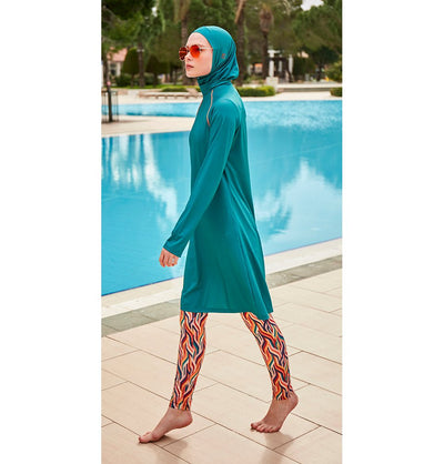 Modefa Swimsuit Women's Two Piece Full Coverage Modest Swimsuit - 25M2465