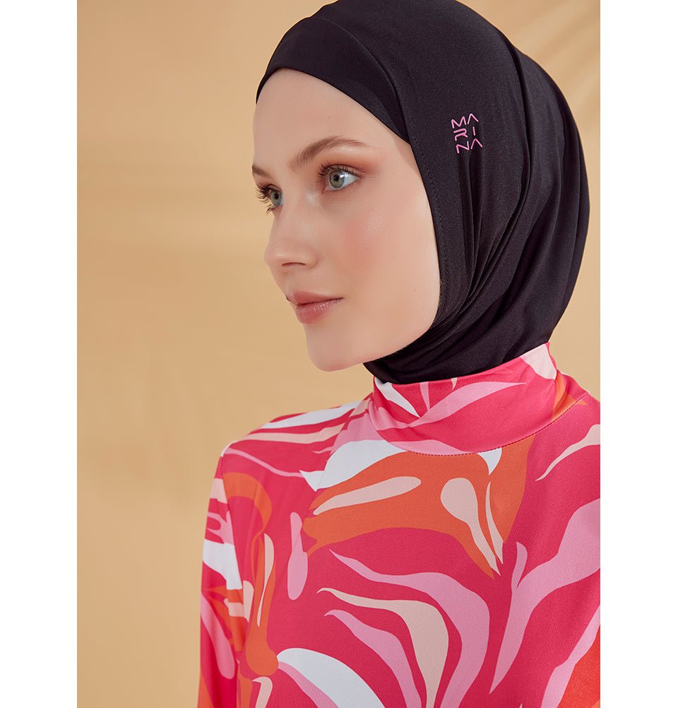 Modefa Swimsuit Women's Two Piece Full Coverage Modest Swimsuit - M2322 Retro Pink