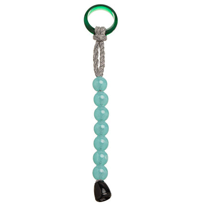 Modefa Tesbih Islamic Tawaf Misbaha Tesbih Acrylic Umrah/Hajj 7 Prayer Beads - Teal