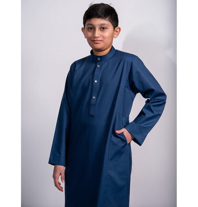 Modefa Thobe Boy’s Full Length Islamic Thobe 203 - Classic Blue