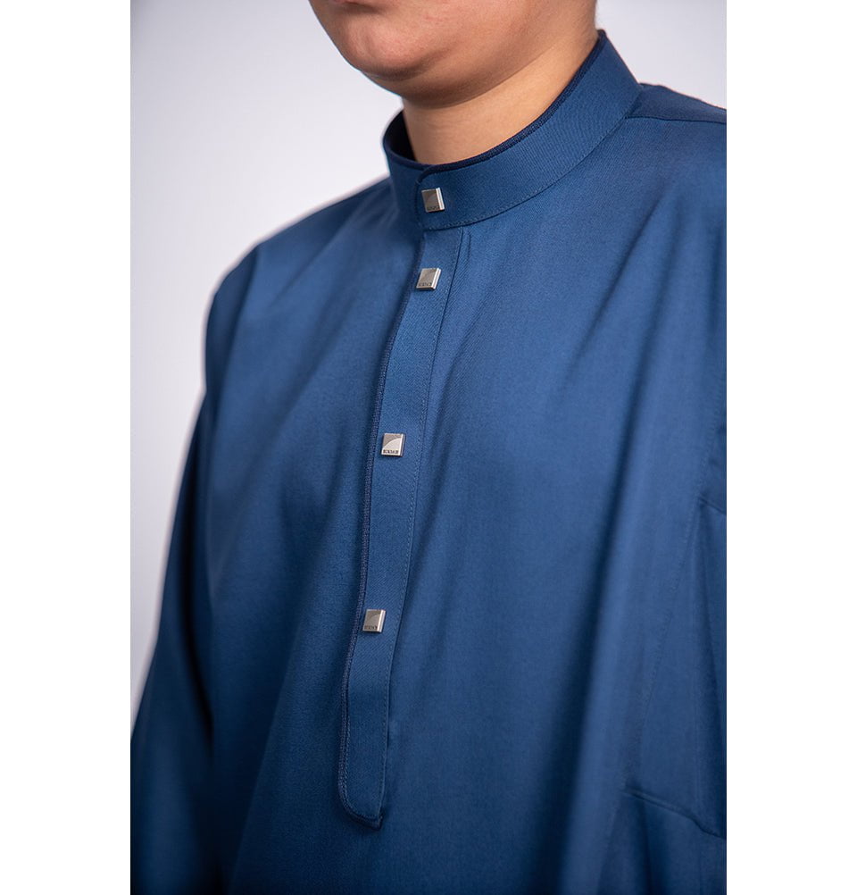 Modefa Thobe Boy’s Full Length Islamic Thobe 203 - Classic Blue
