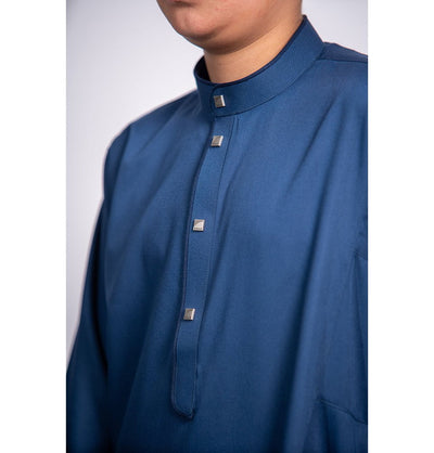 Modefa Thobe Boy’s Full Length Islamic Thobe 203 - Classic Blue