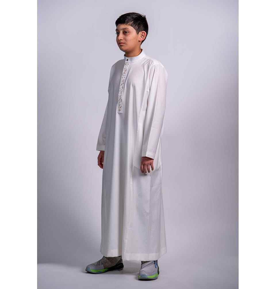 Modefa Thobe Boy’s Full Length Islamic Thobe 213 - Arabian Cream