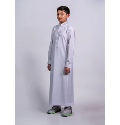 Modefa Thobe Boy’s Full Length Islamic Thobe 214 - Diwani White