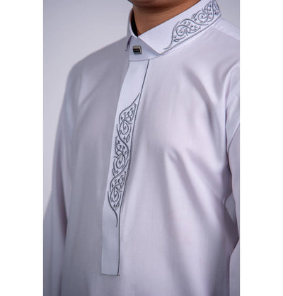 Modefa Thobe Boy’s Full Length Islamic Thobe 214 - Diwani White
