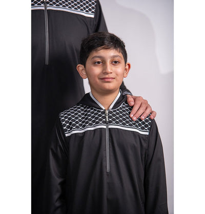 Modefa Thobe Boy’s Full Length Islamic Thobe 235 - Revolt Black