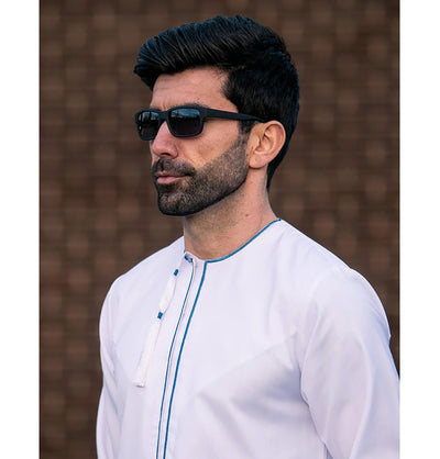 Modefa Thobe Men's Casual Full Length Islamic Thobe Emirati 506 White