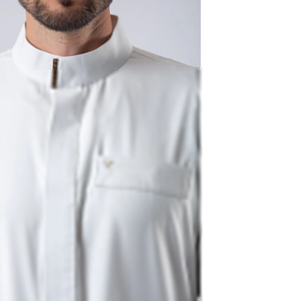 Modefa Thobe Men's Casual Full Length Islamic Thobe LW23025 Prestige White