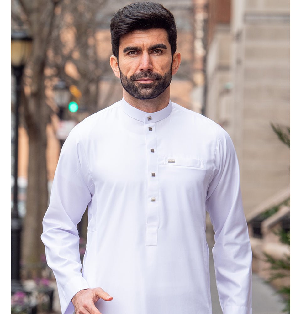 islamic dress for man Men's Full Length Thobe 110 Standard White Can be used to opera Color:SPEARMINT LEAF Azazie A-Line/Princess Straight Floor-Length