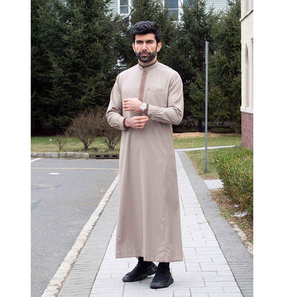 Modefa Thobe Men's Full Length Islamic Thobe 118 - Sandy Brown
