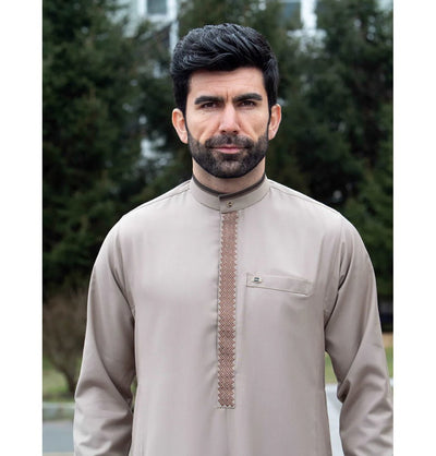 Modefa Thobe Men's Full Length Islamic Thobe 118 - Sandy Brown