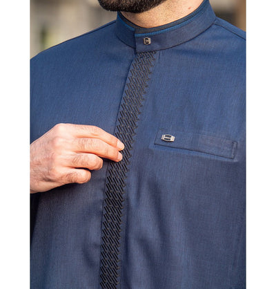 Modefa Thobe Men's Full Length Islamic Thobe 120 - Oriental Navy Blue