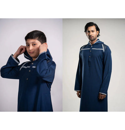 Modefa Thobe Men's Full Length Islamic Thobe 209 - Modern Blue