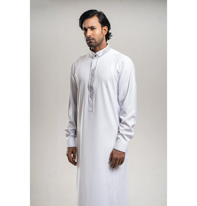 Modefa Thobe Men's Full Length Islamic Thobe 214 - Diwani White