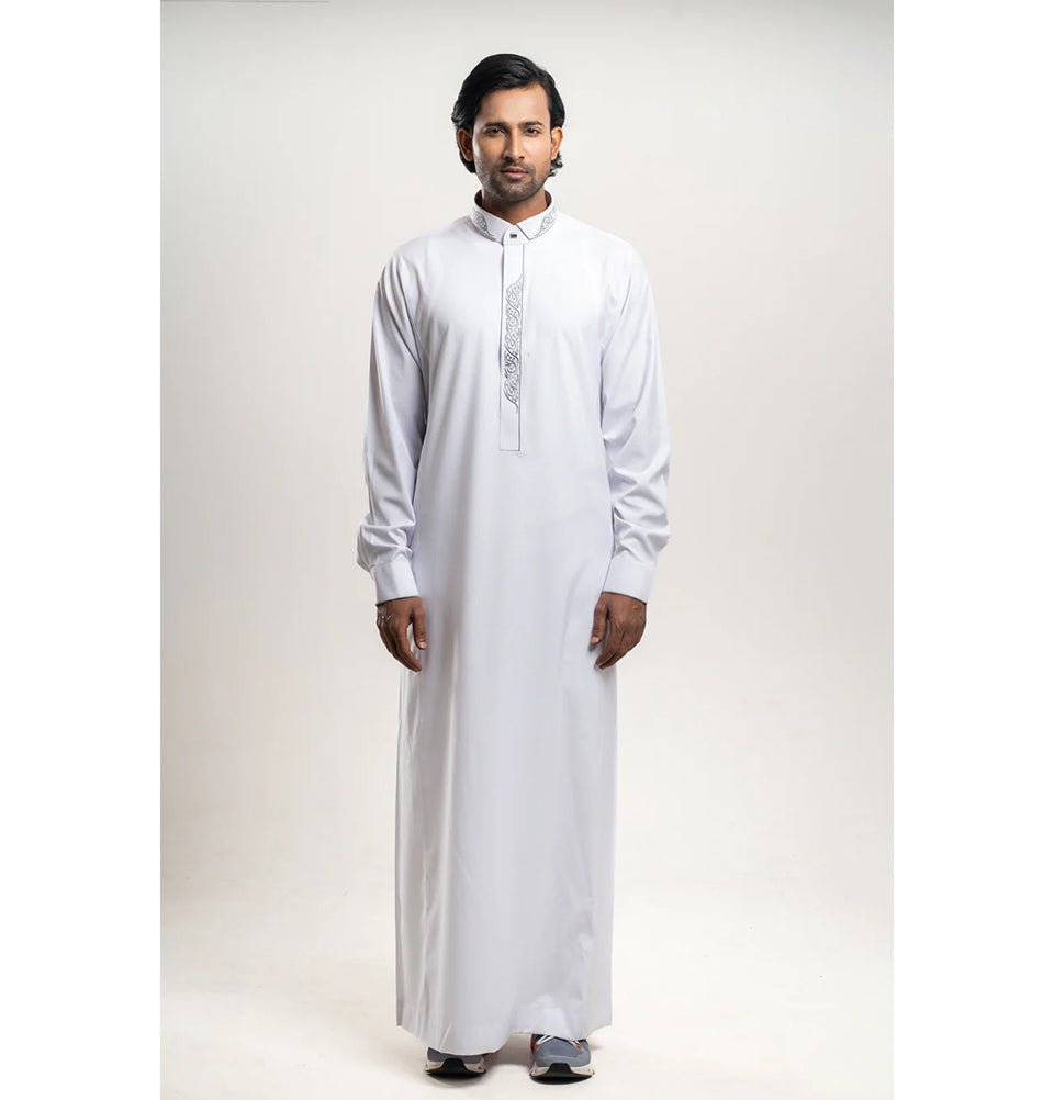 Modefa Thobe Men's Full Length Islamic Thobe 214 - Diwani White