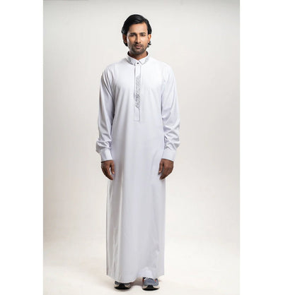 Modefa Thobe Men's Full Length Islamic Thobe 214 - Diwani White