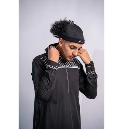 Modefa Thobe Men's Full Length Islamic Thobe 235 - Revolt Black