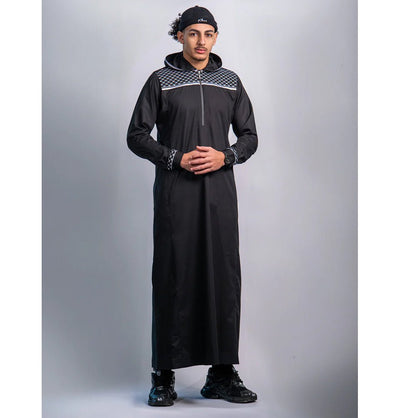 Modefa Thobe Men's Full Length Islamic Thobe 235 - Revolt Black
