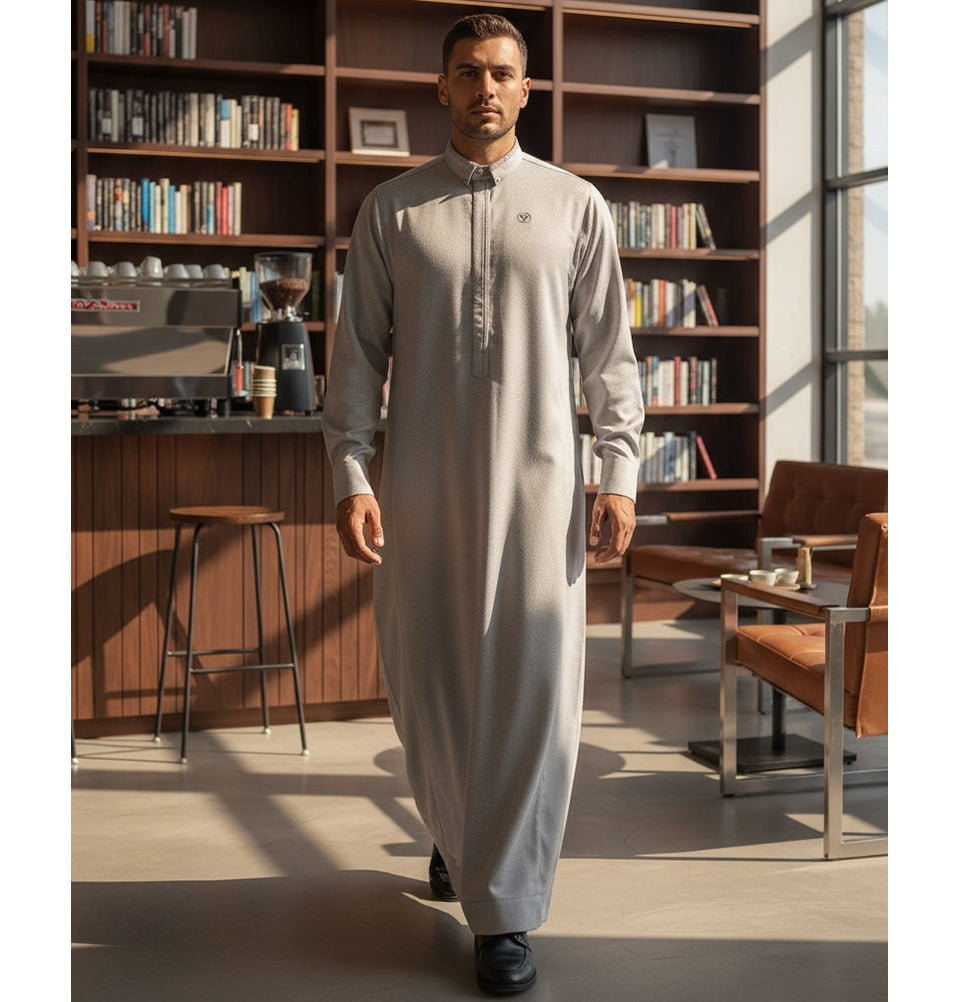 Thobe Display Men's Full Length Islamic Thobe 2633 Smokestone