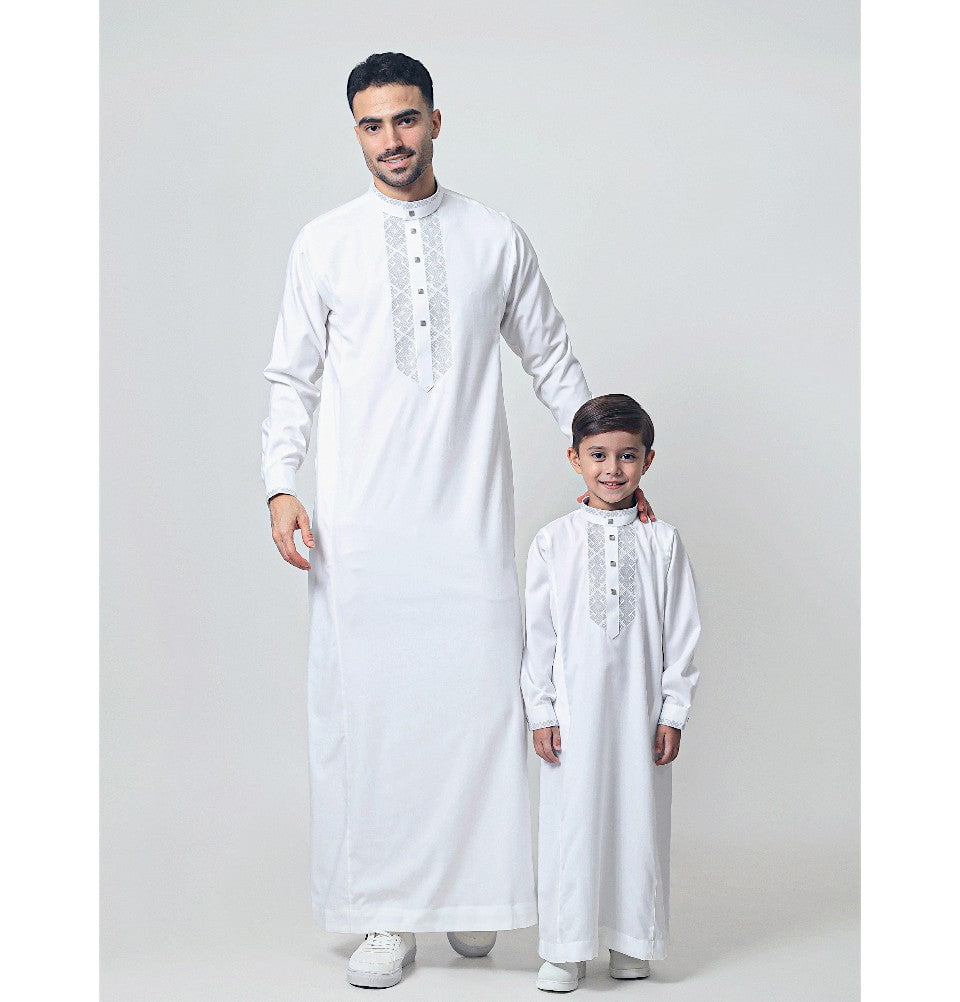 Normal Thobe Men's Full Length Islamic Thobe 313 - Noor White