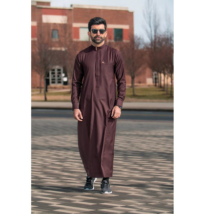 Modefa Thobe Men's Full Length Islamic Thobe Elite 507 Maroon
