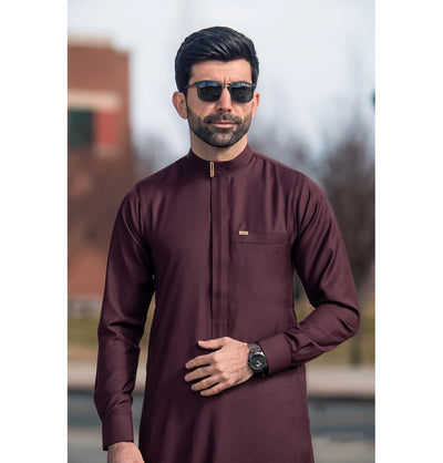Modefa Thobe Men's Full Length Islamic Thobe Elite 507 Maroon